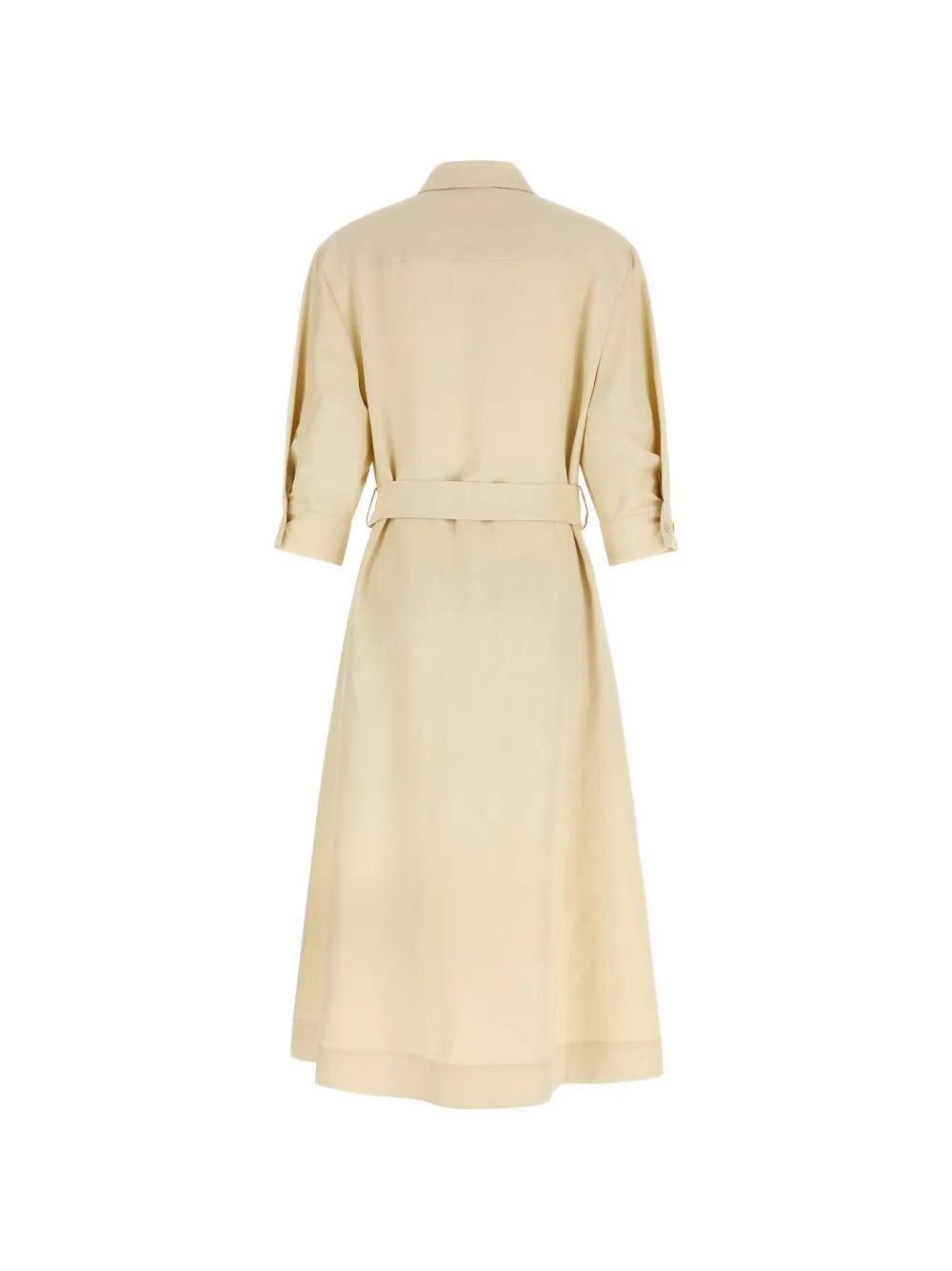 P.A.R.O.S.H. Blousejurk met ceintuur en geknoopt detail Beige