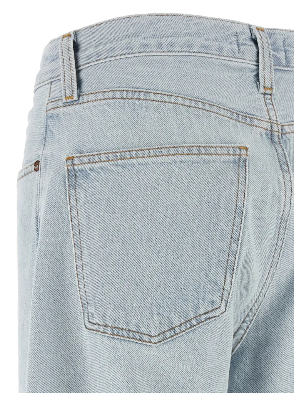 AGOLDE Arc jeans met contrasterende stiksels en vijf zakken Blauw
