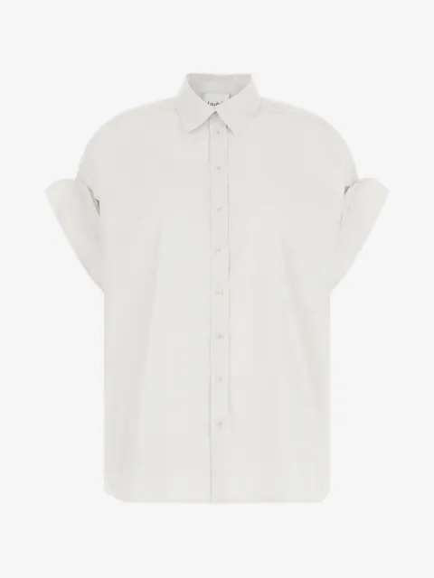 Nude poplin cotton shirt