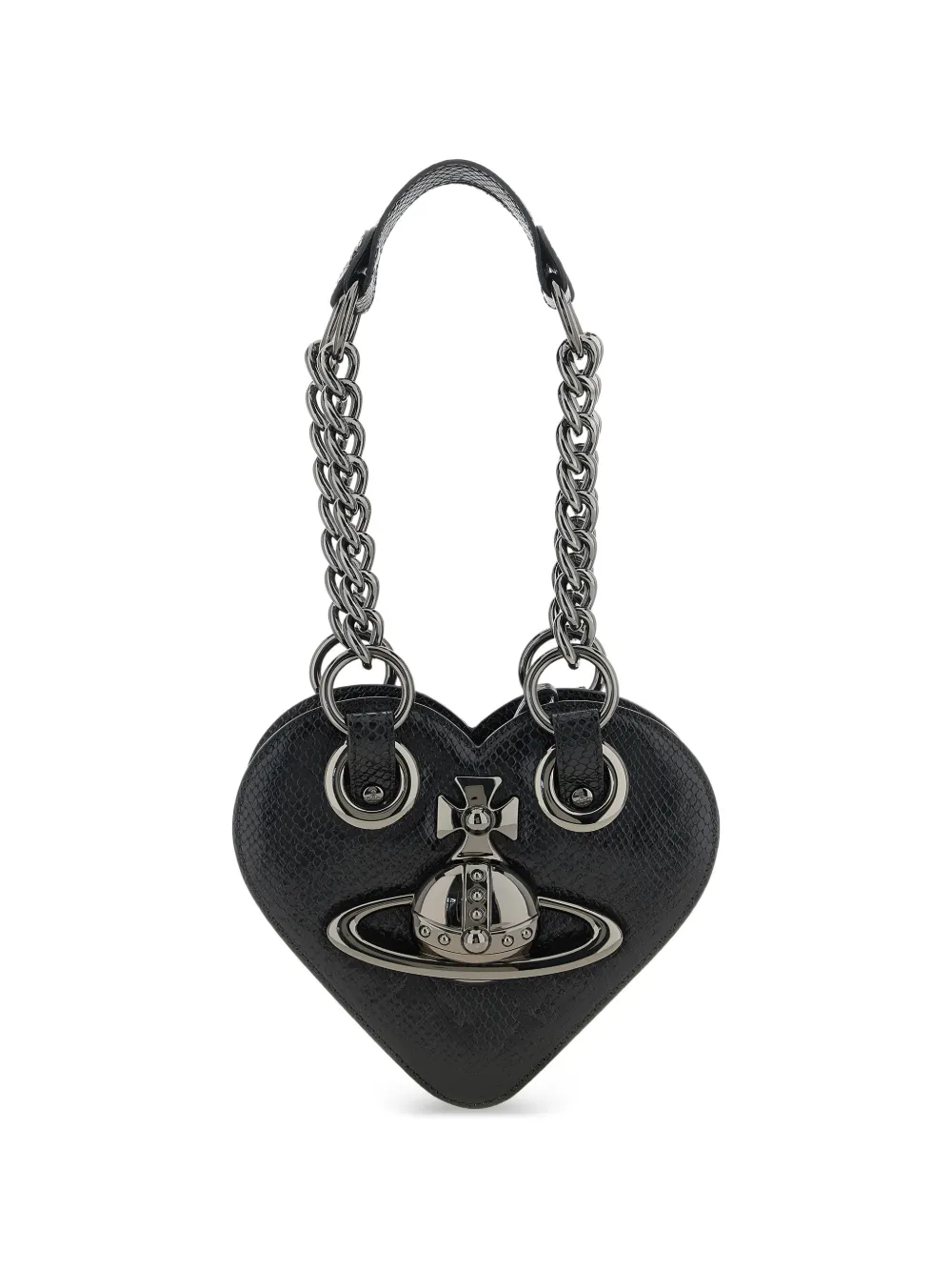 Vivienne Westwood Juliet heart leather shoulder bag - Nero