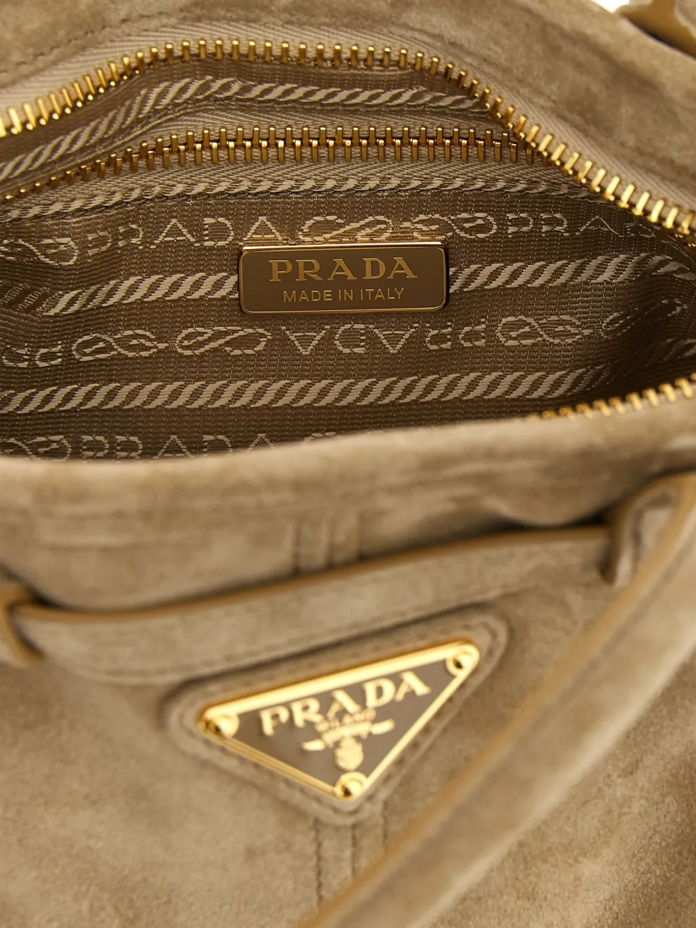 Prada Bonnie suède mini-shopper Beige