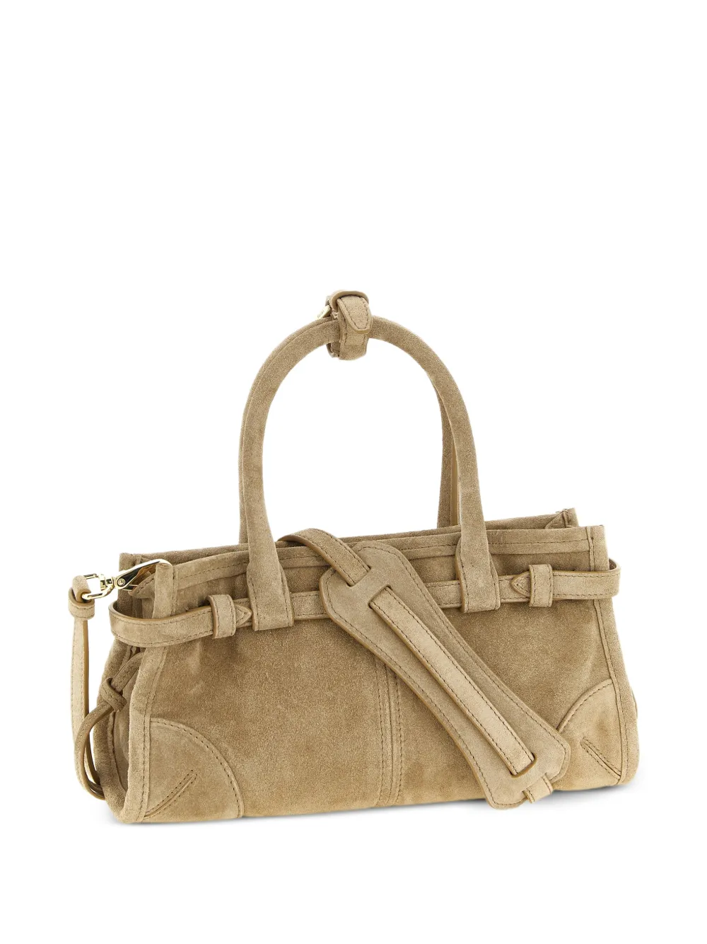 Prada Bonnie suède mini-shopper Beige