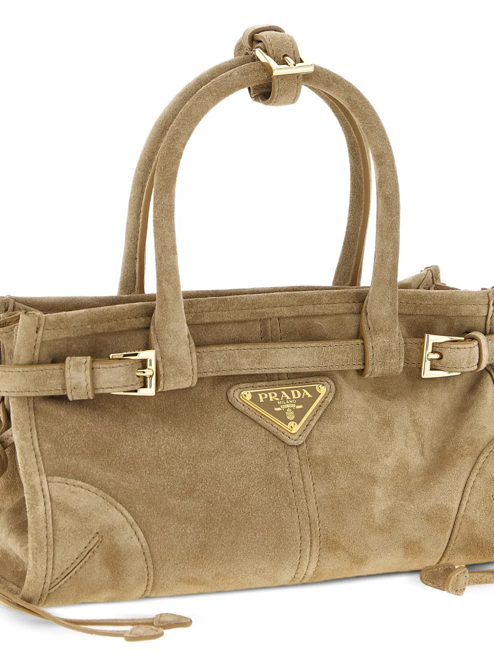 Prada Bonnie suède mini-shopper Beige