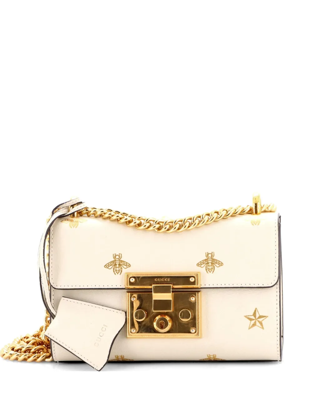 Gucci Pre-Owned Padlock Printed Leather Small shoulder bag - Bianco