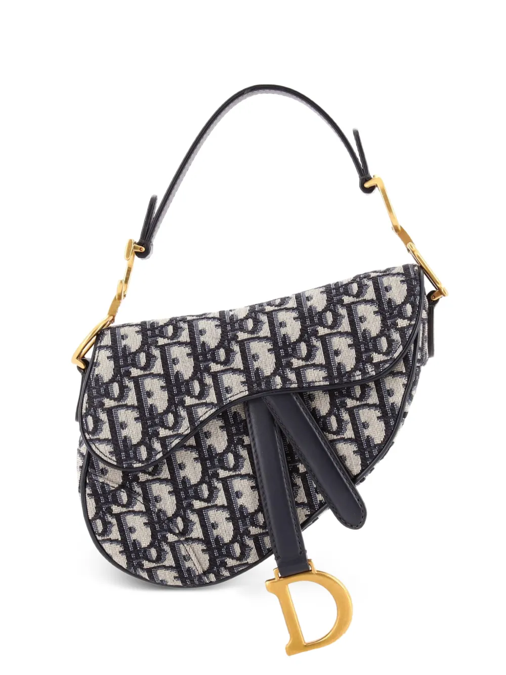 Christian Dior Pre-Owned Saddle Handbag Oblique Canvas Mini shoulder bag - Blu