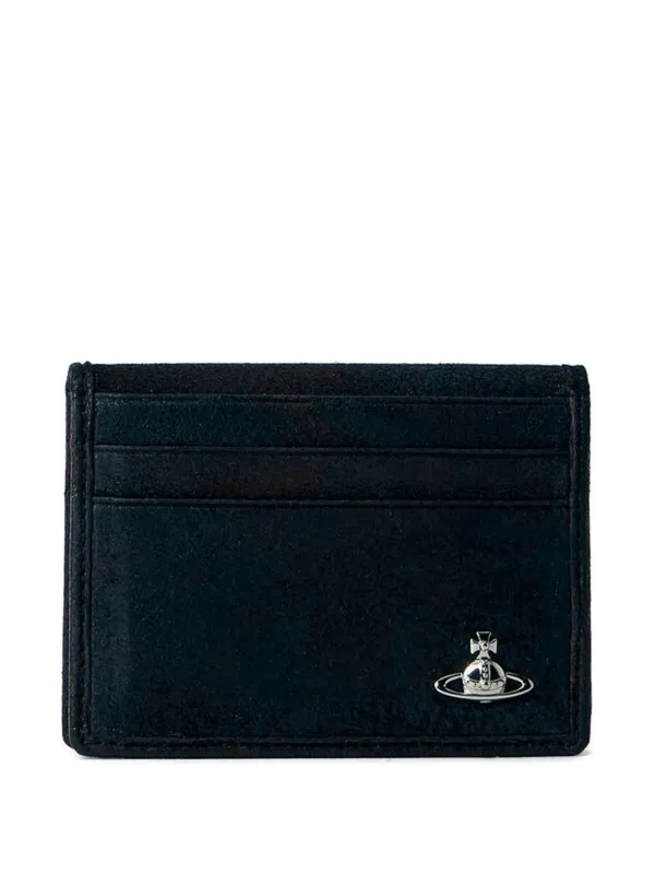 Vivienne Westwood Logo Leather Cardholder in Black