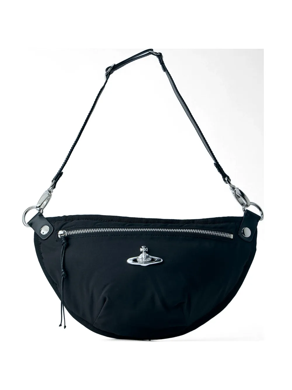 Vivienne Westwood metallic hardware orb messenger bag - Nero
