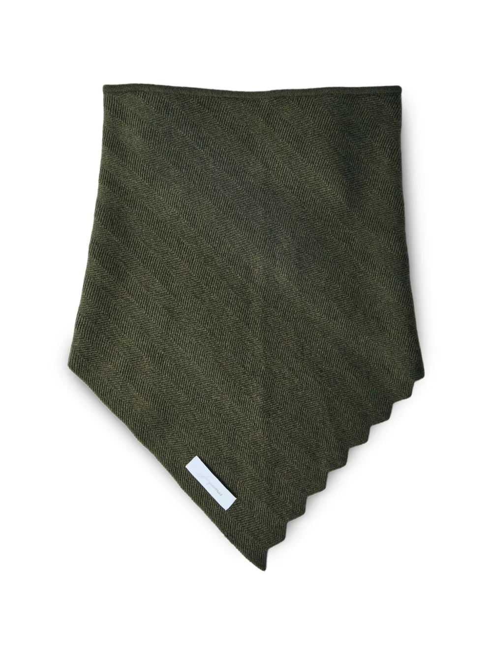 Jacquemus herringbone weave scarf - Verde
