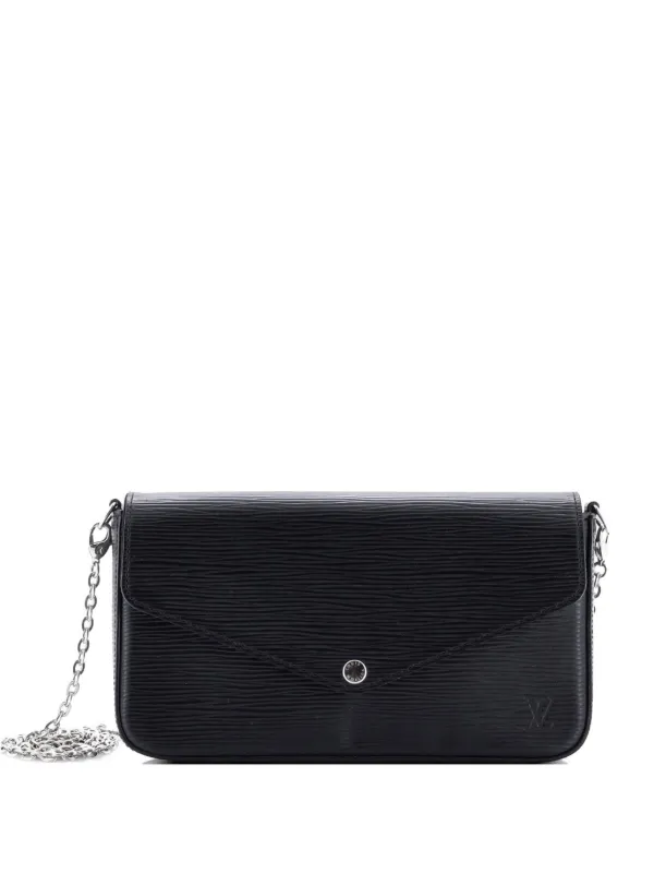 Louis Vuitton Pre-owned Felicie Pochette Epi Leather Crossbody Bag in Black