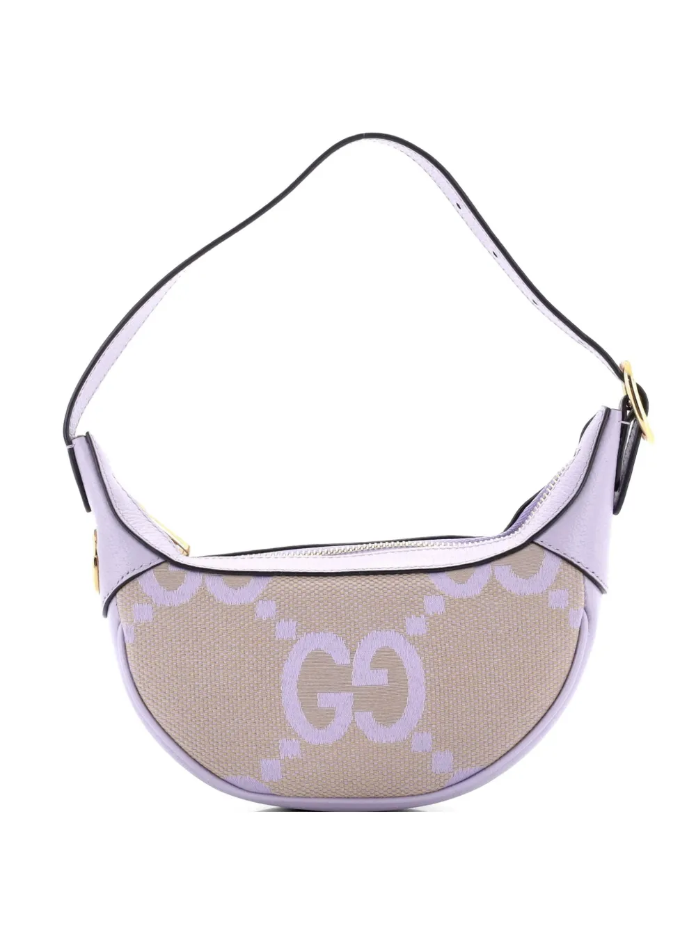 Gucci Pre-Owned Ophidia Half Moon Bag Jumbo GG Canvas Mini hobo bag - Viola