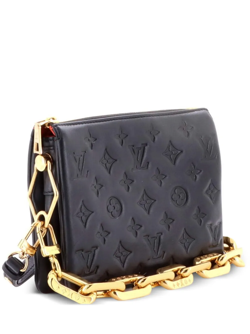 Louis Vuitton Pre-Owned Coussin Bag Monogram Embossed Lambskin BB crossbody bag - Black