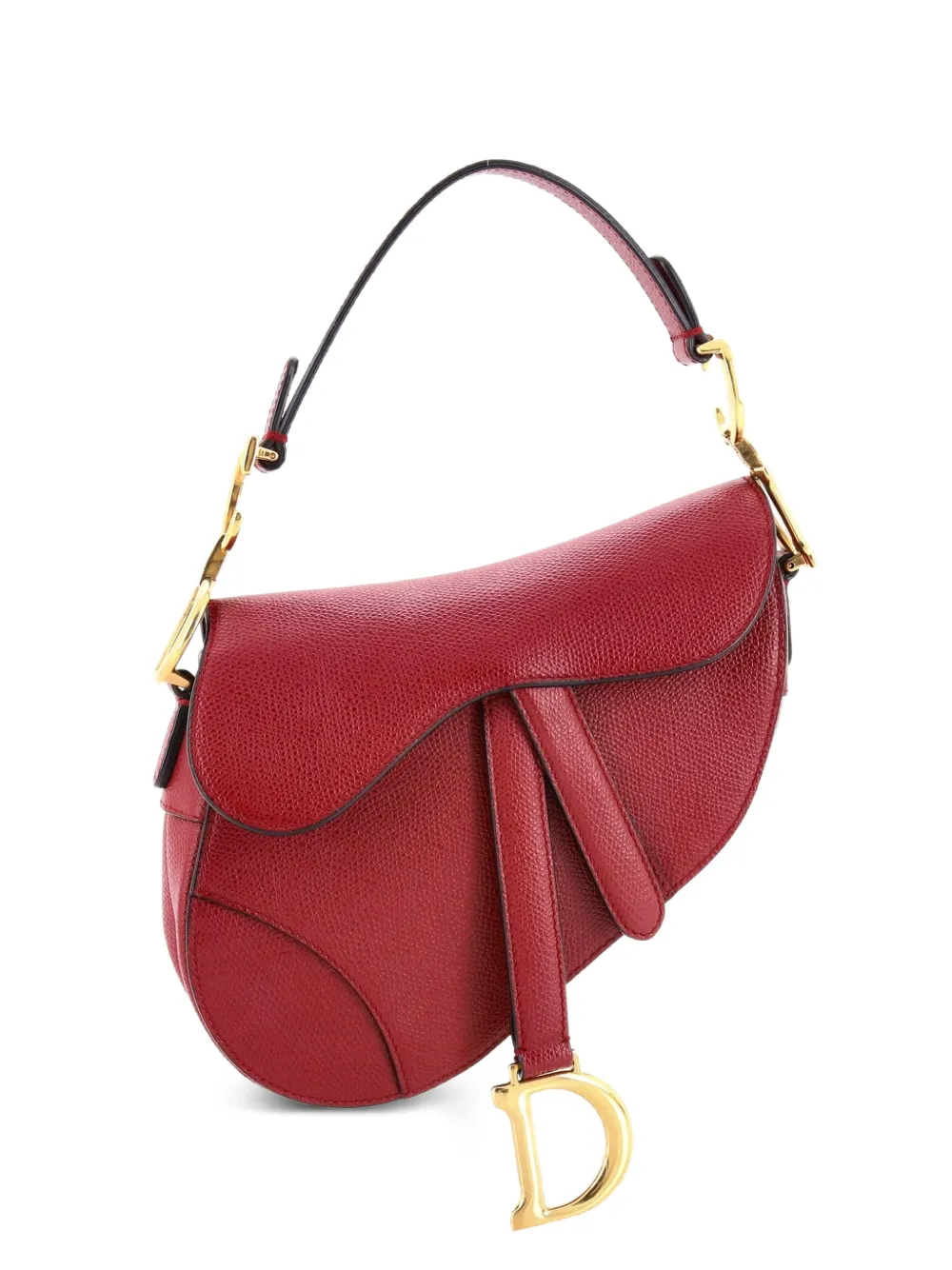 Christian Dior Pre-Owned Saddle Handbag Leather Mini shoulder bag - Rosso