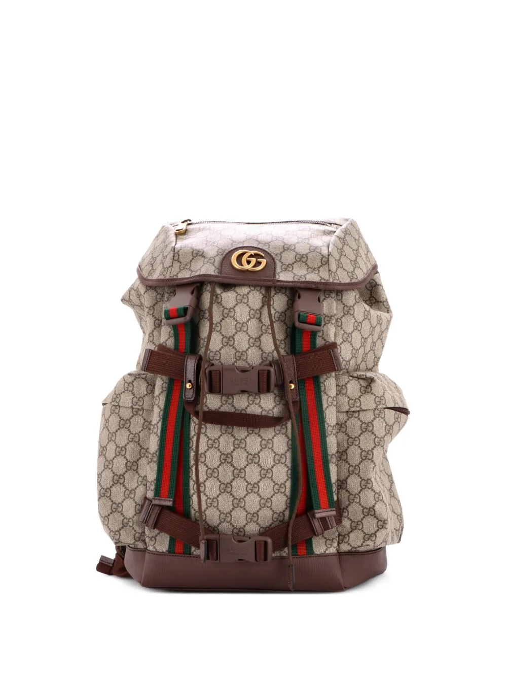 Gucci Pre-Owned Skateboard GG Coated Canvas backpack - Marrone