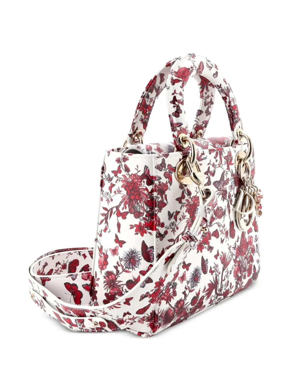  Christian Dior Pre-owned Borsa A Tracolla My Abcdior Lady Dior Piccola In Pelle Con Stampa - Multicolore 