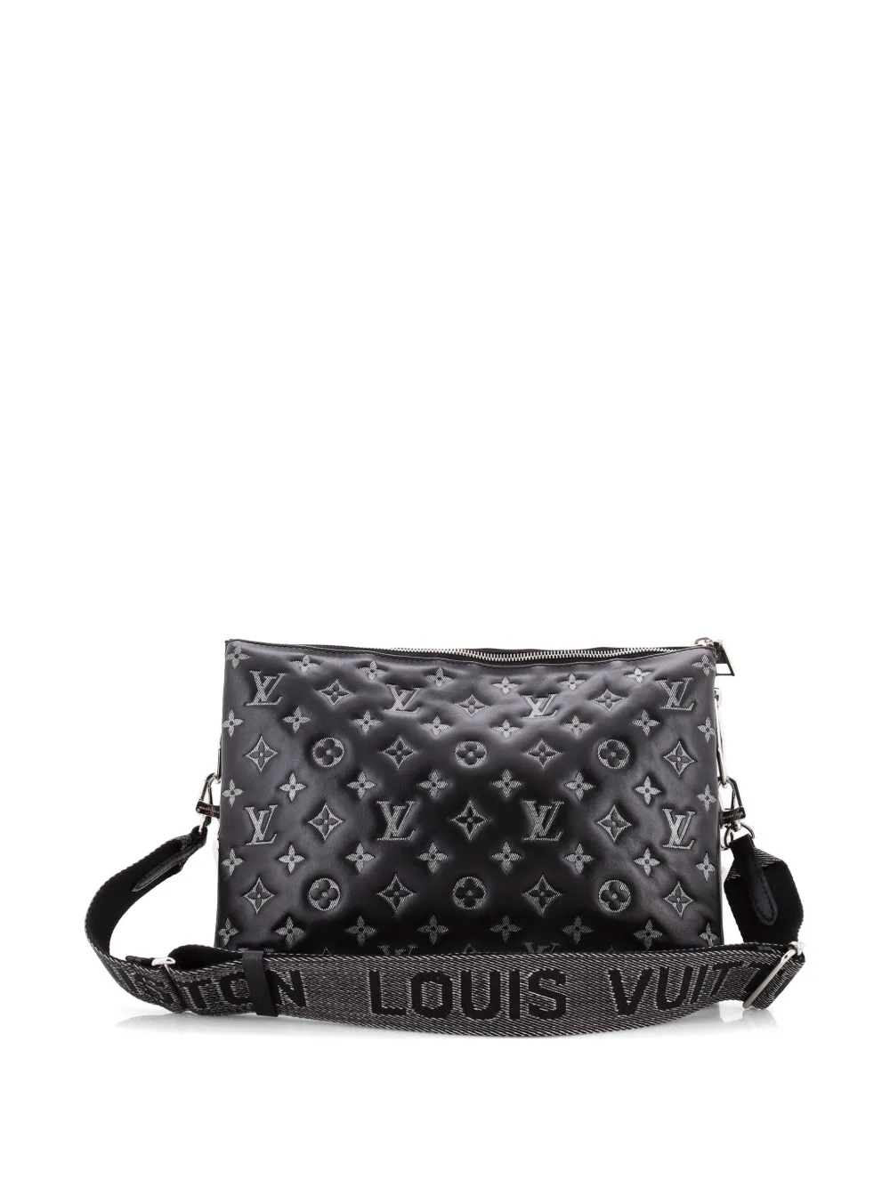 Coussin Bag Denim Printed Monogram Embossed Lambskin Mm Crossbody Bag