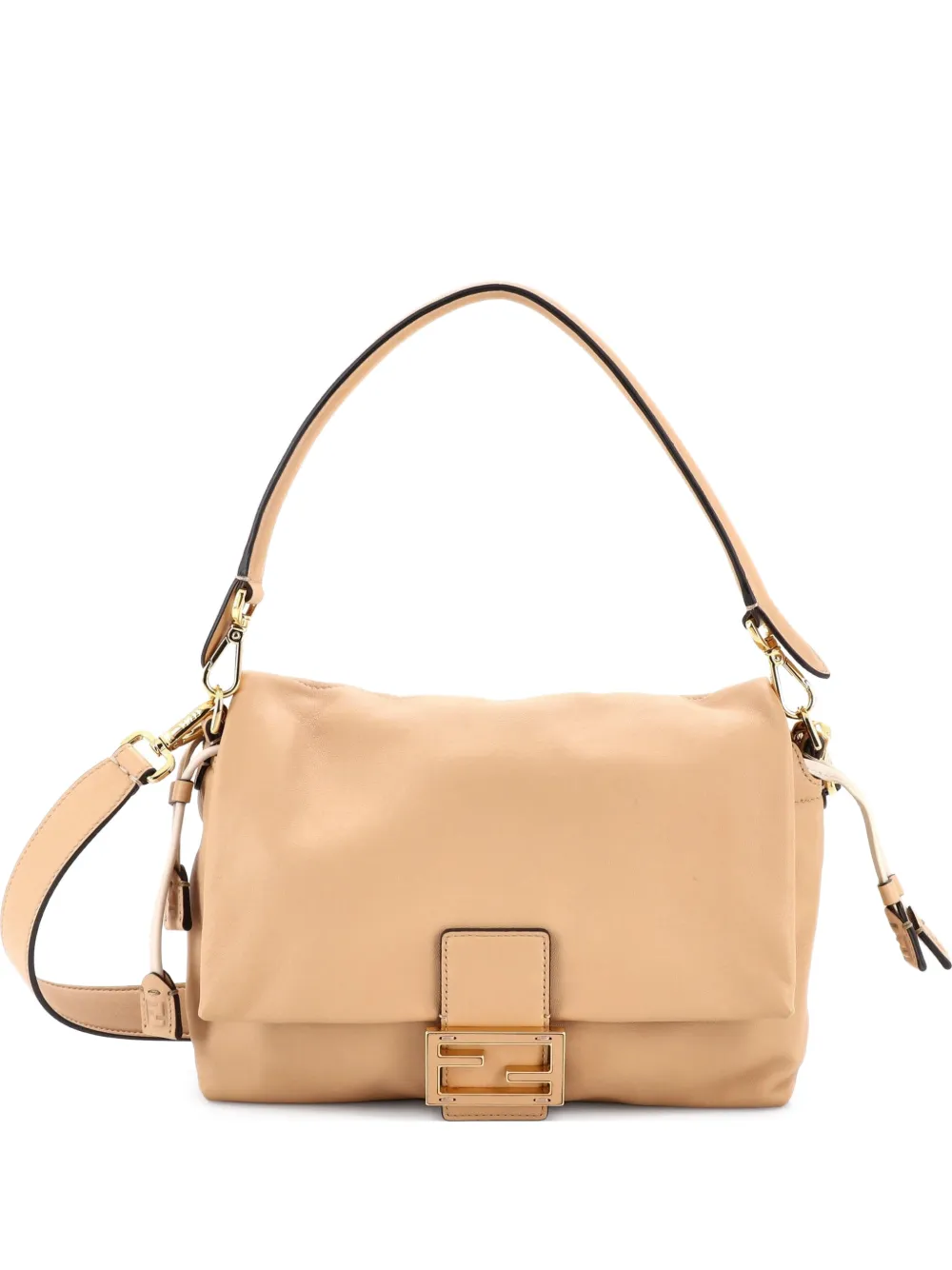 Fendi Pre-Owned Mamma Baguette Leather Medium shoulder bag - Toni neutri