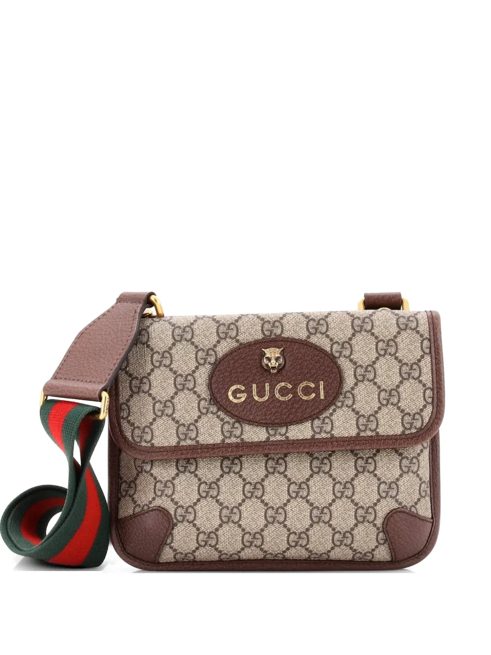 Gucci Pre-Owned Neo Vintage Flap Messenger GG Coated Canvas Small crossbody bag - Marrone