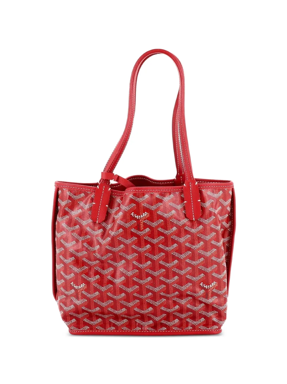 Goyard Pre-Owned Anjou Reversible Tote Coated Canvas Mini satchel - Rosso