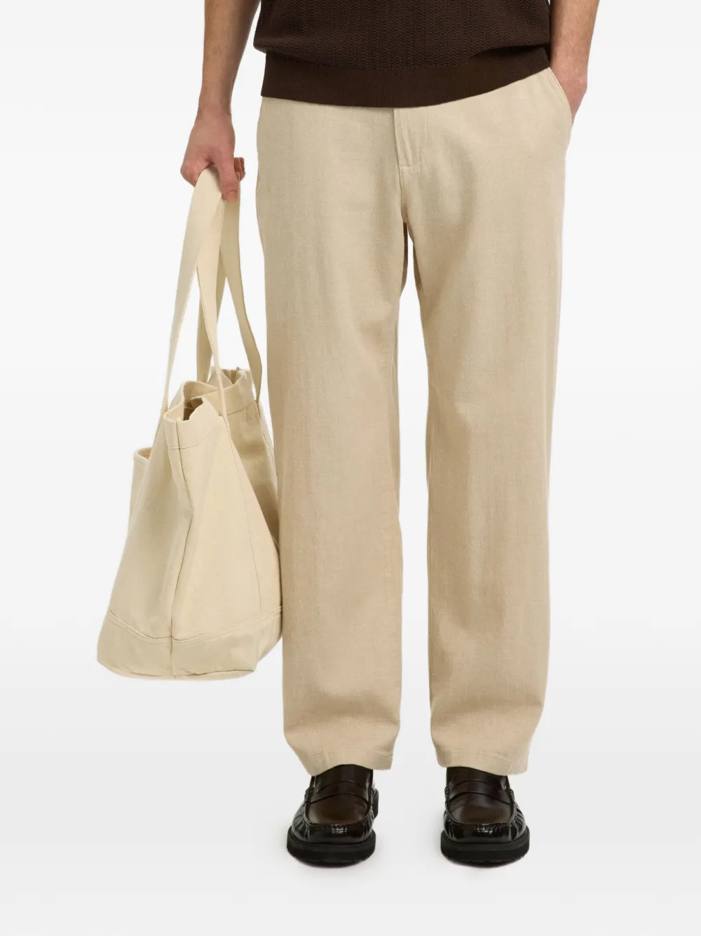  Selected Drawstring Loose Trousers - Neutrals 