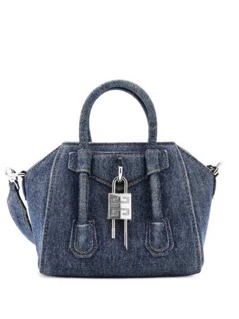 Givenchy Pre-Owned Antigona Lock Bag Denim Mini shoulder bag