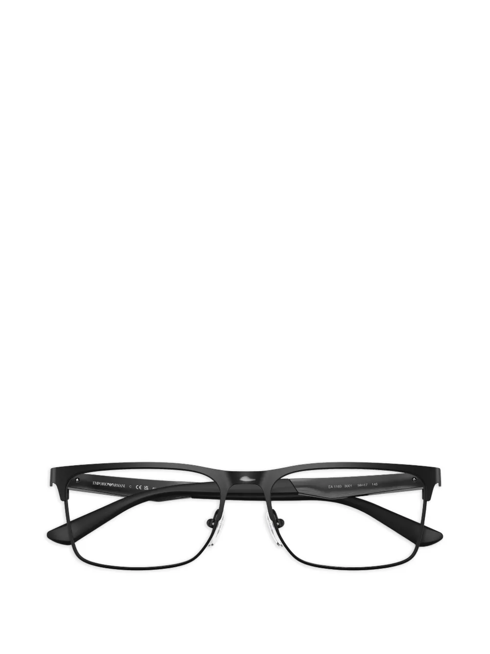 Emporio Armani Bril met rechthoekig montuur Zwart