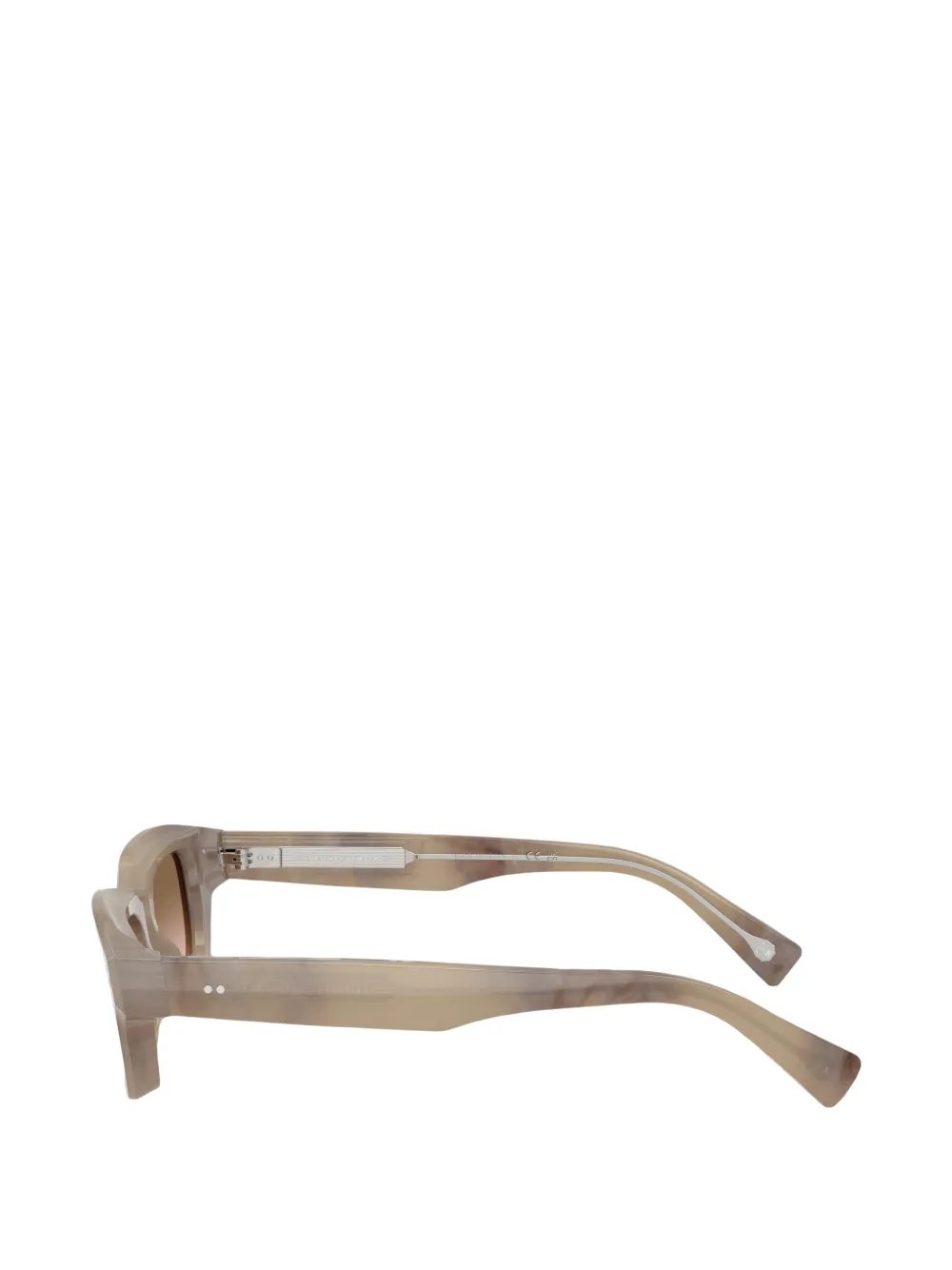  Brunello Cucinelli Rectangle-frame Sunglasses - Neutrals 