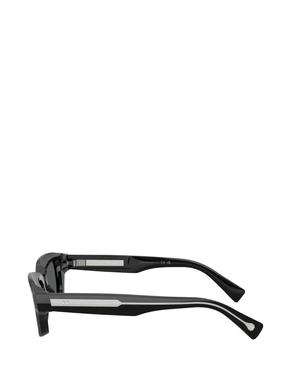  Brunello Cucinelli Rectangle-frame Sunglasses - Black 