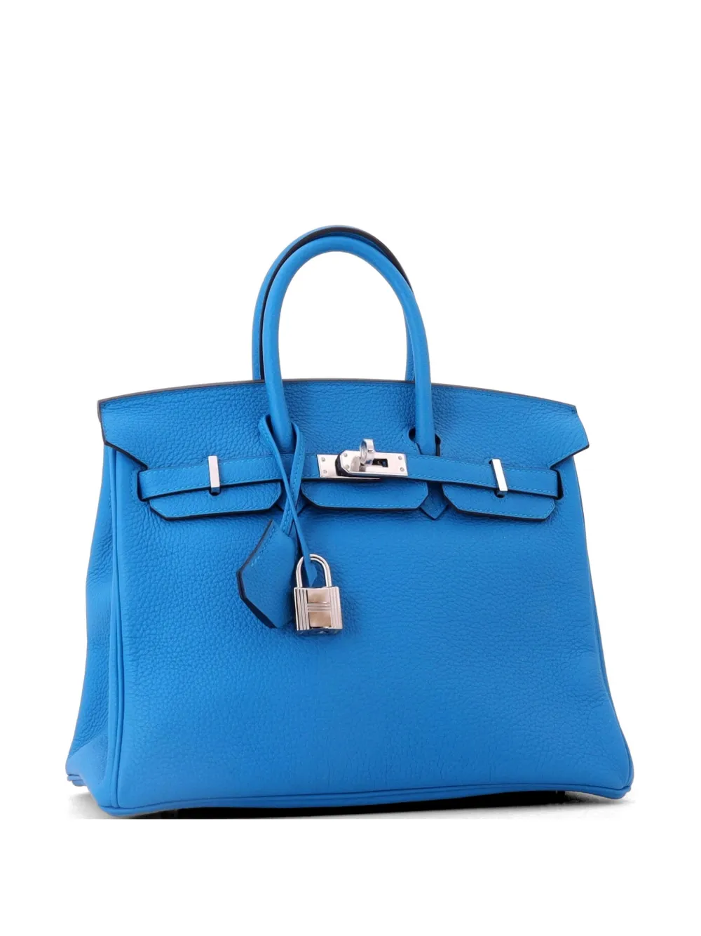 Hermès Pre-Owned Birkin Handbag Blue Togo with Palladium Hardware 25 tote bag