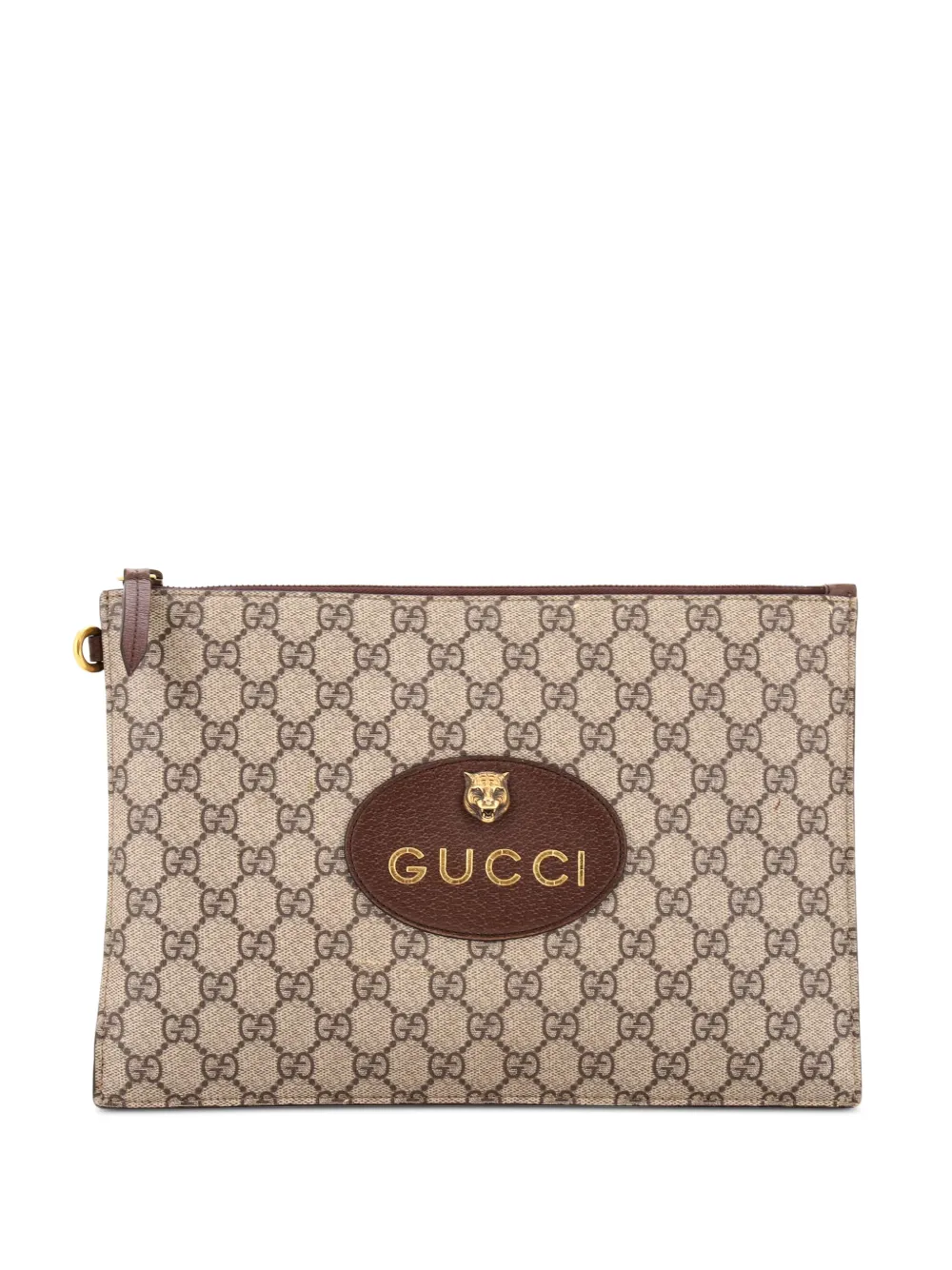 Gucci Pre-Owned Neo Vintage Wristlet Pouch GG Coated Canvas clutch bag - Marrone