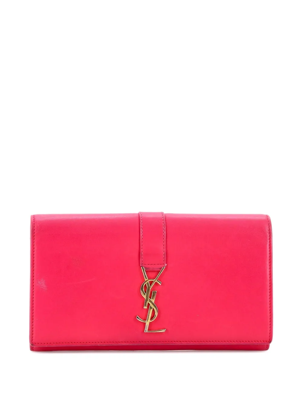 Saint Laurent Pre-Owned Monogram Continental Wallet Leather small wallets - Rosa