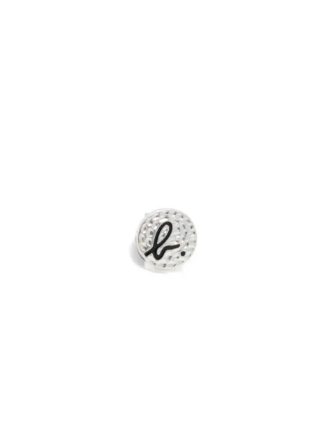 agnès b.  hammered logo-detail earrings