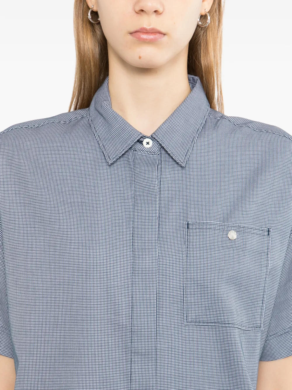 SPORT b. by agnès b. Geruite blousejurk Blauw