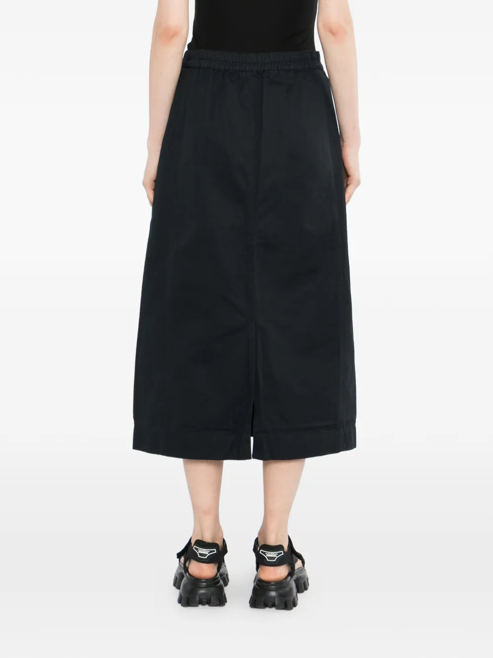 SPORT b. by agnès b. Twill rok met split Zwart