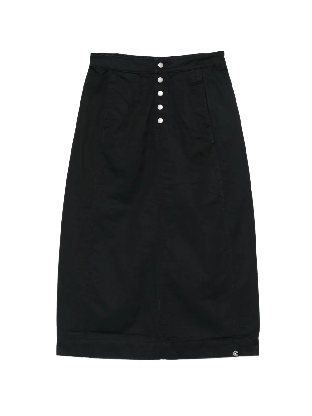 SPORT b. by agnès b. COTTON TWILL SNAP SKIRT - Nero