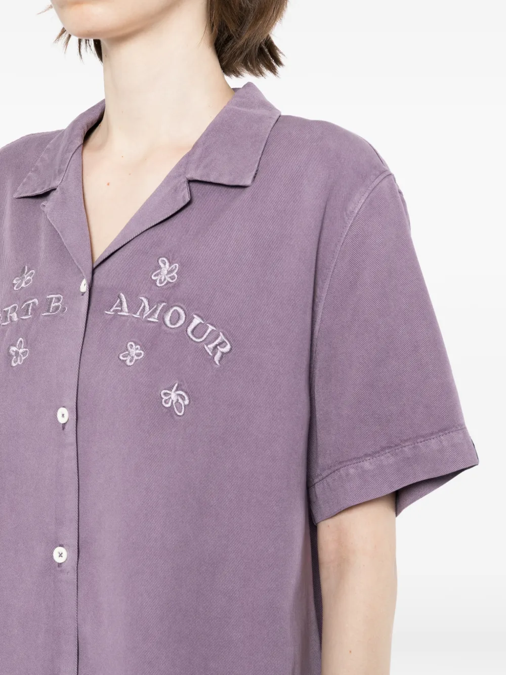 SPORT b. by agnès b. blouse met geverfde kraag Paars