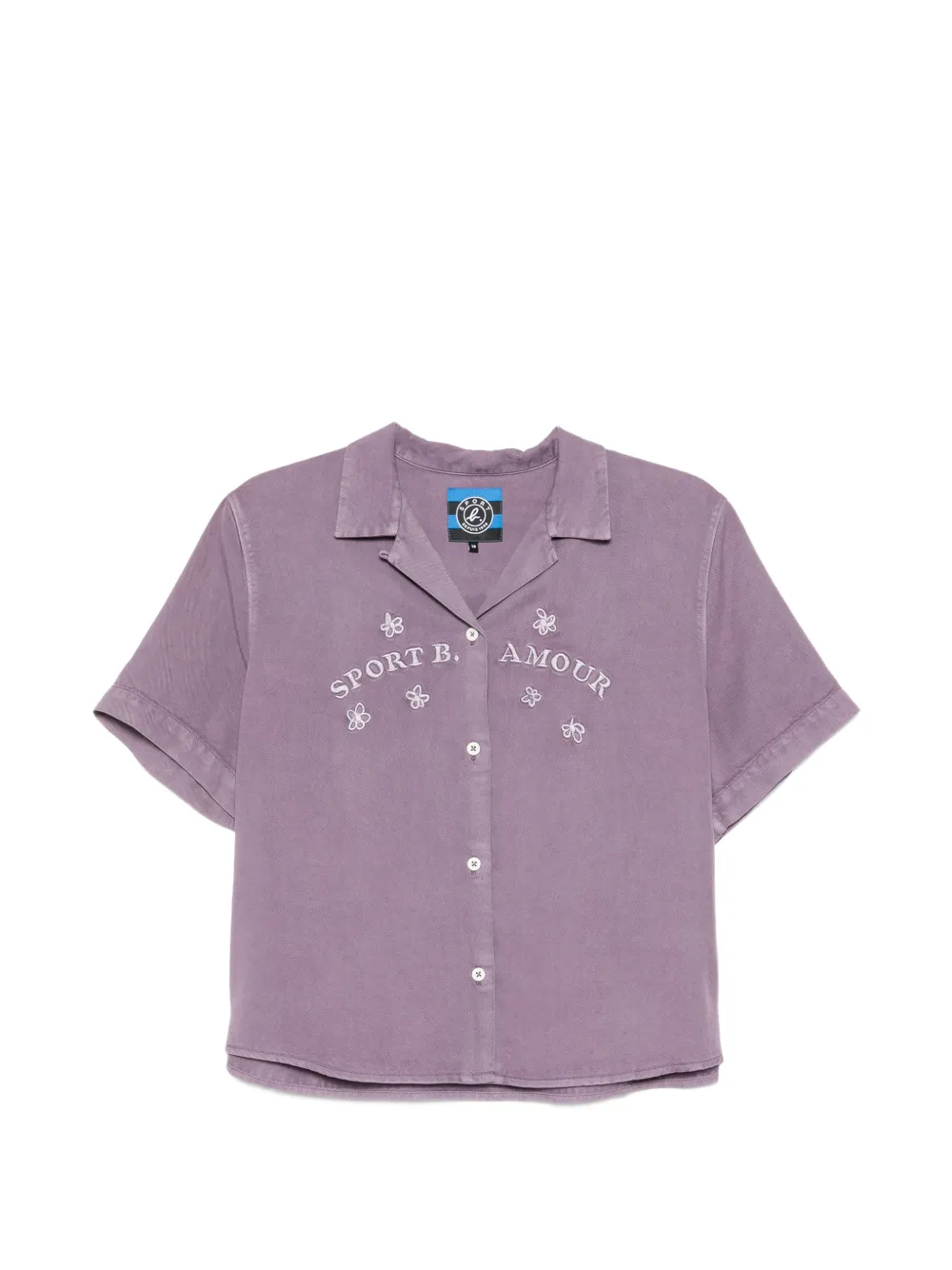SPORT b. by agnès b. dyed collar shirt - Viola