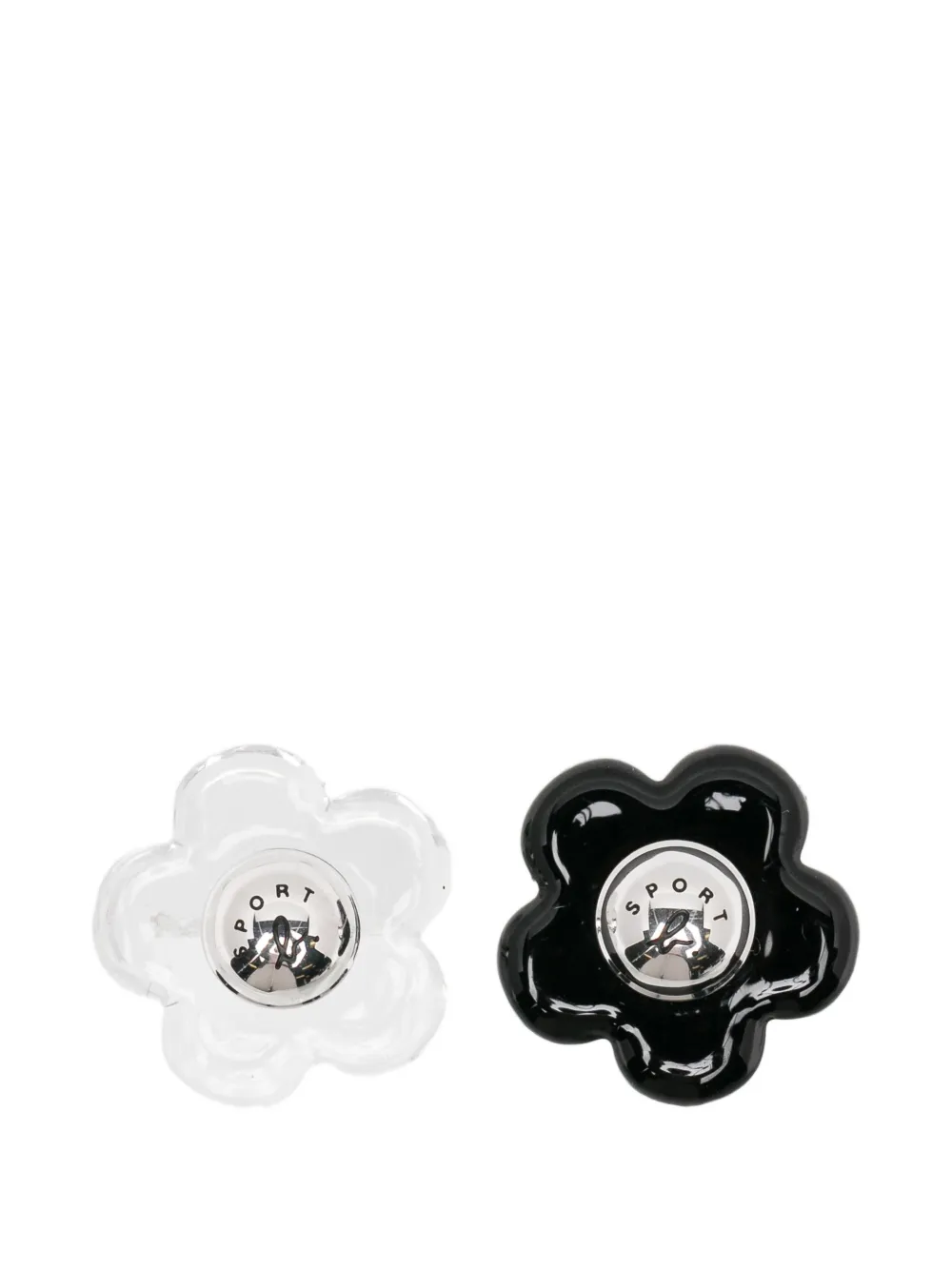 SPORT b. by agnès b. flower stud earrings - Nero