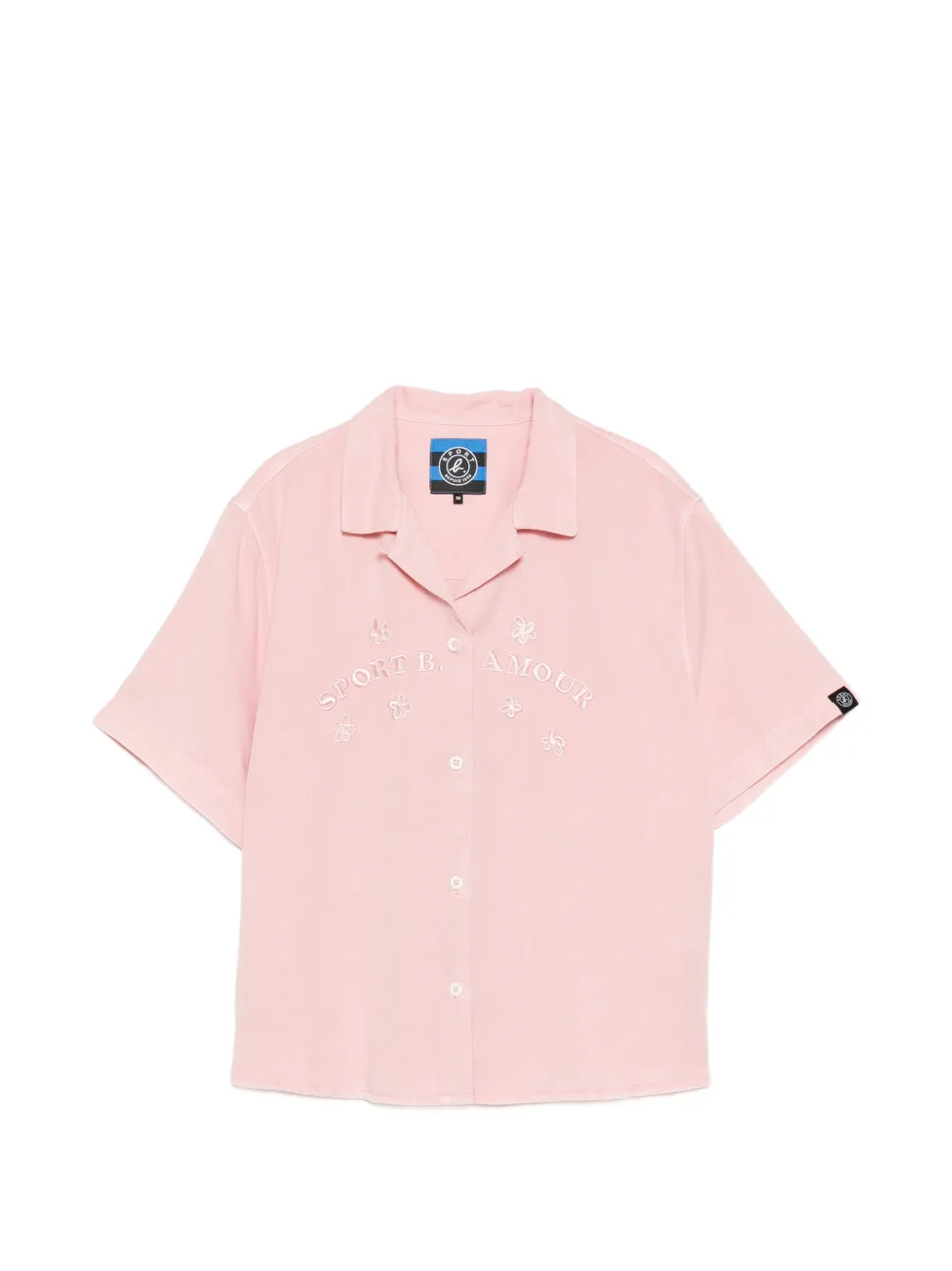 SPORT b. by agnès b. embroidered short-sleeve shirt - Rosa