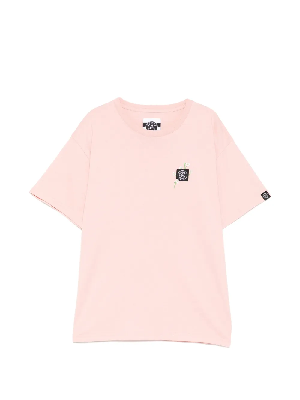 SPORT b. by agnès b. floral label T-shirt - Rosa