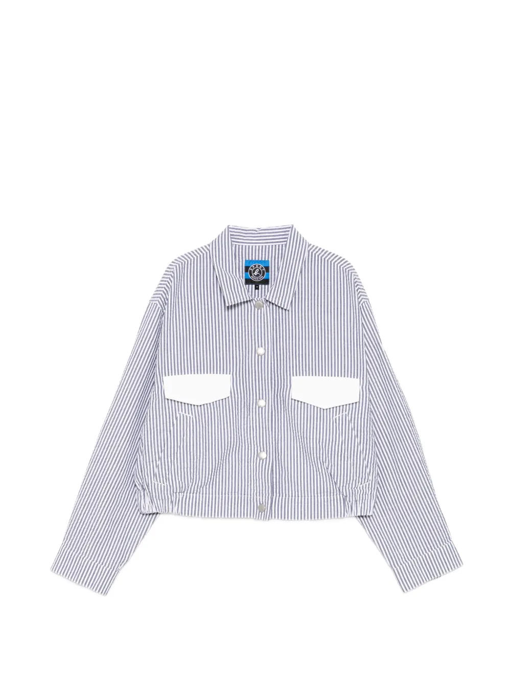 SPORT b. by agnès b. striped cropped jacket - Blau