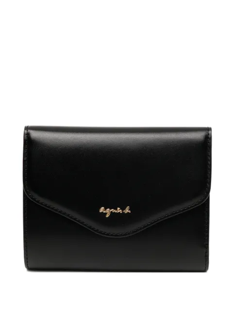 agnès b.  레더 플랩 지갑
