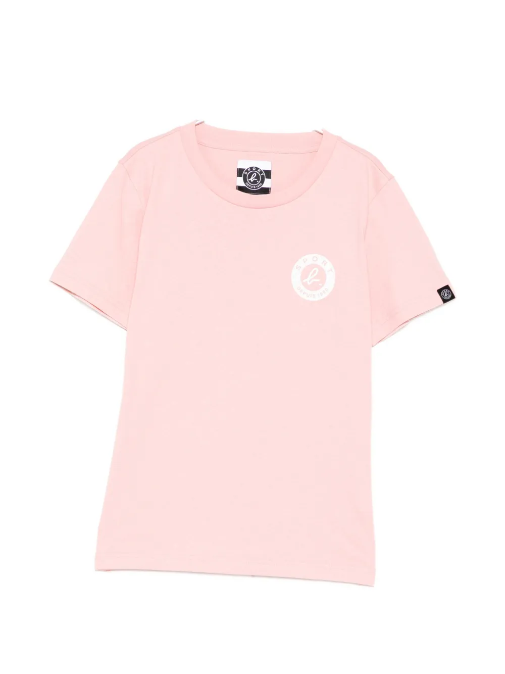 SPORT b. by agnès b. logo-print round neck T-shirt - Rosa