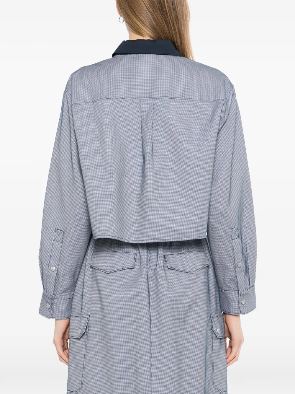 SPORT b. by agnès b. Geruite blouse met ritssluiting Blauw