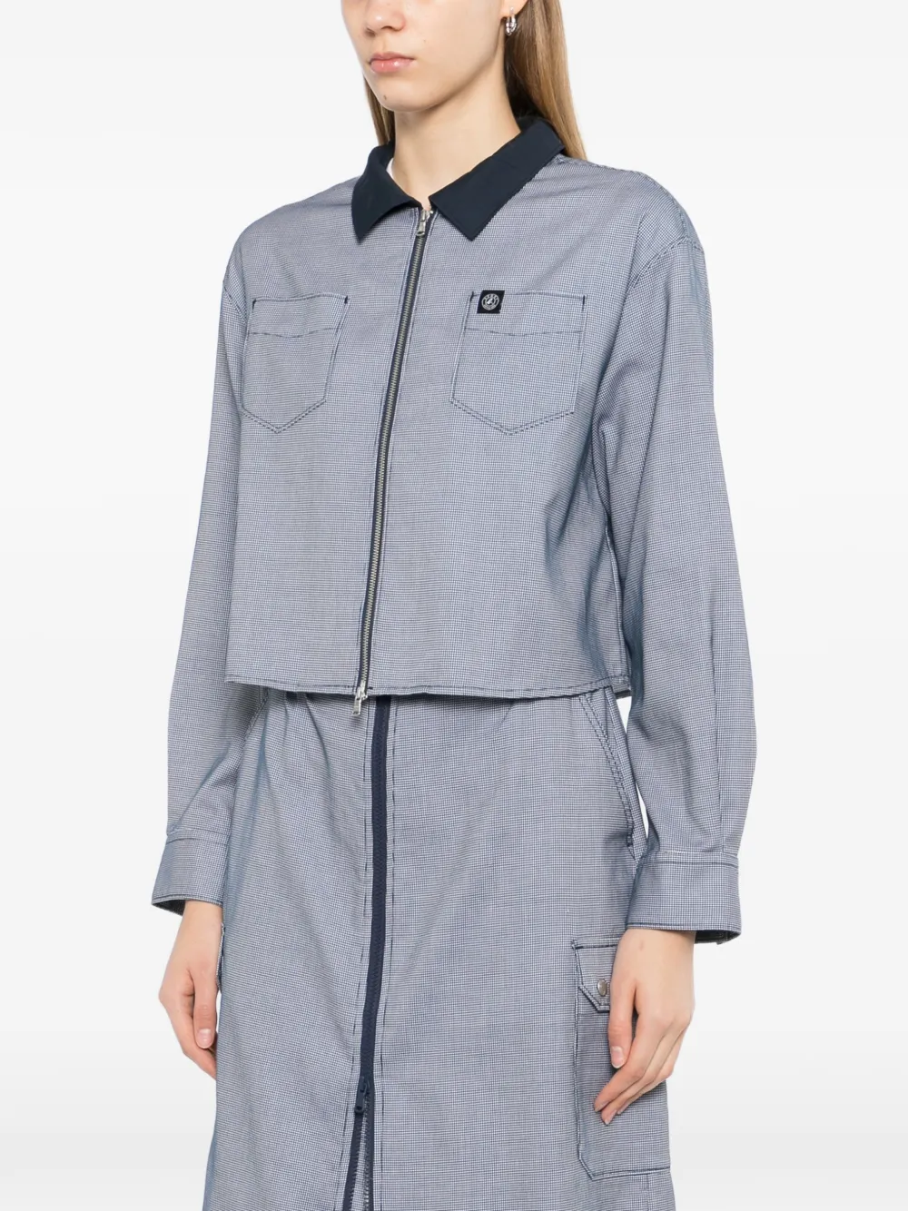  Sport B. By Agnès B. Checker Zip-fastening Shirt - Blue 