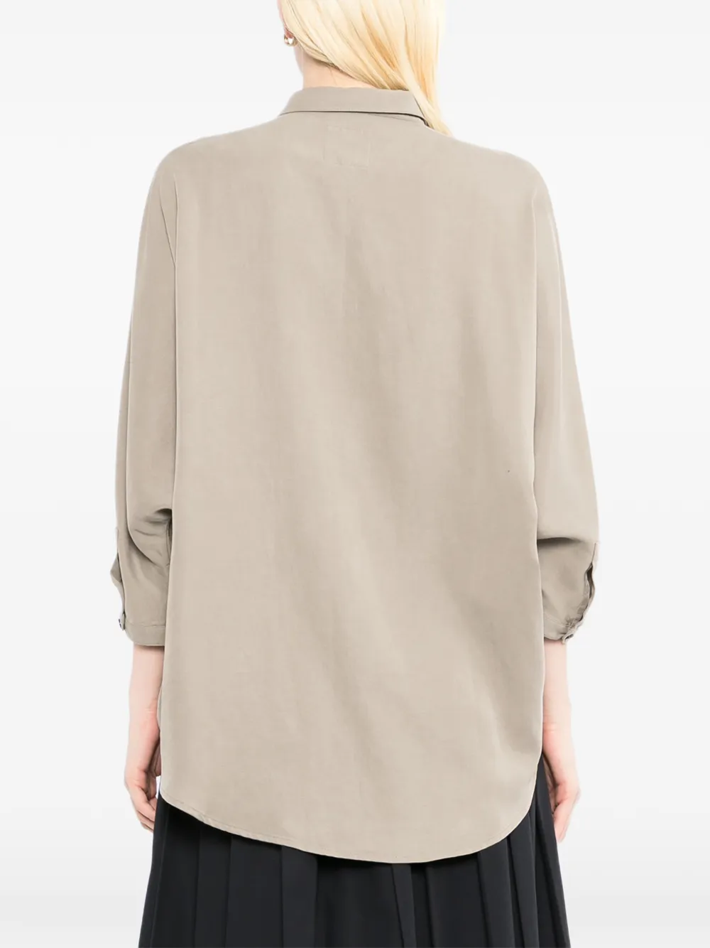 SPORT b. by agnès b. Overhemd met cape en logopatch Beige