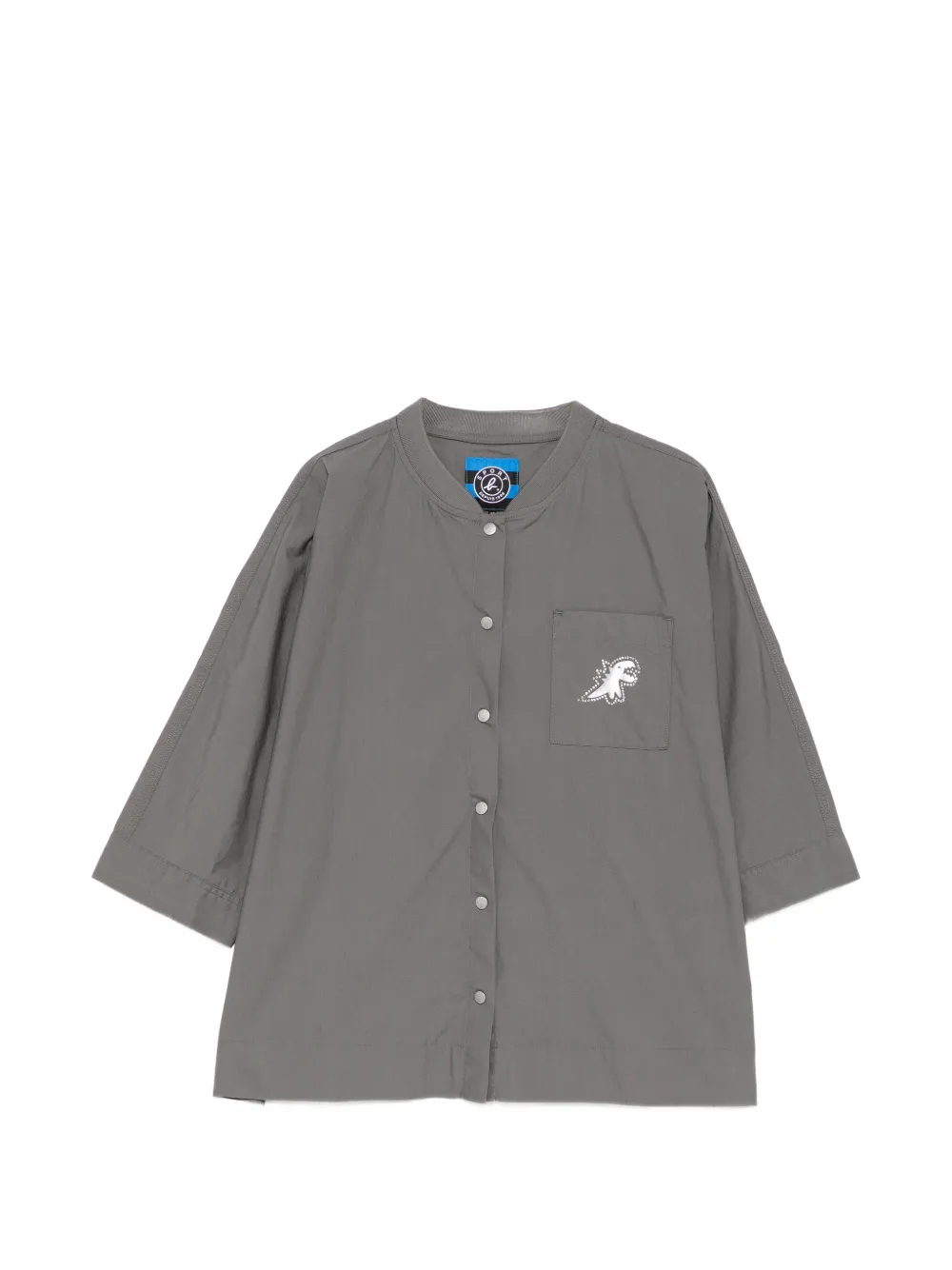 SPORT b. by agnès b. crystal-embellished logo shirt - Grigio
