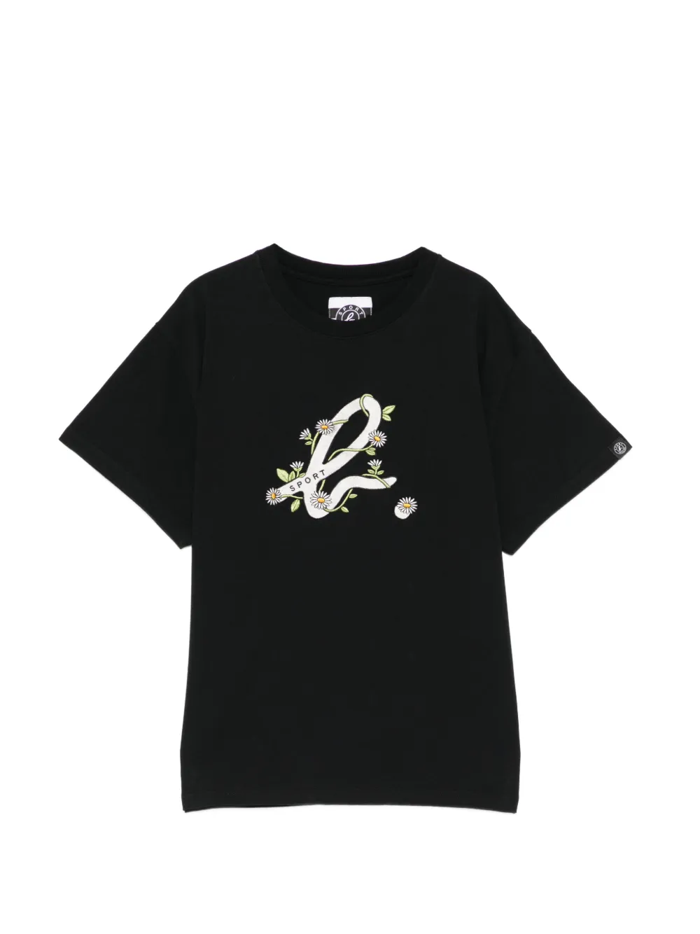 SPORT b. by agnès b. FLOWER b. LOGO T-shirt - Nero