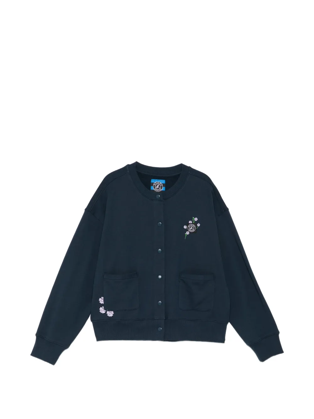 SPORT b. by agnès b. floral embroidered cardigan - Blu