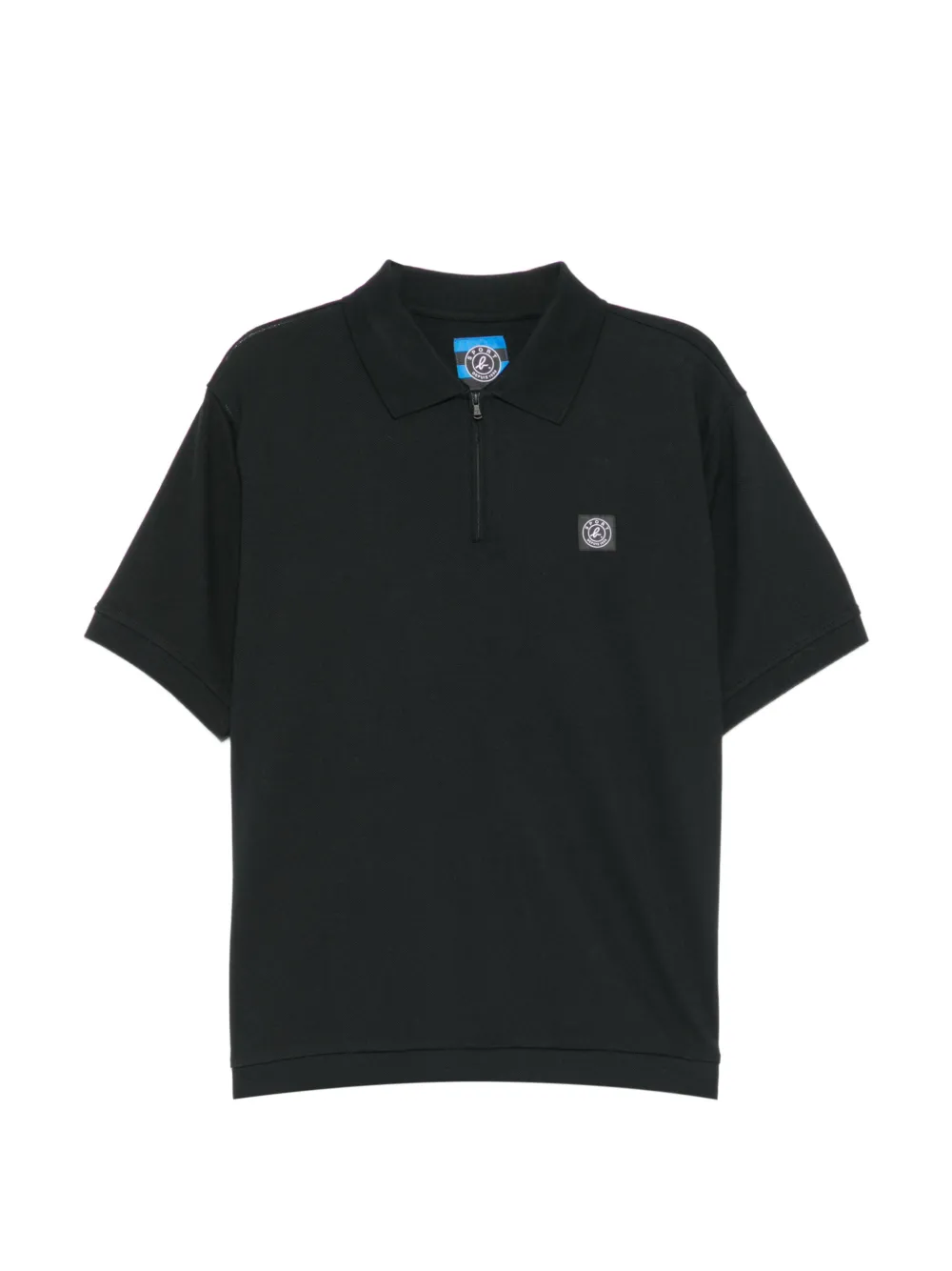 SPORT b. by agnès b. logo HALF ZIP POLO SHIRT - Nero