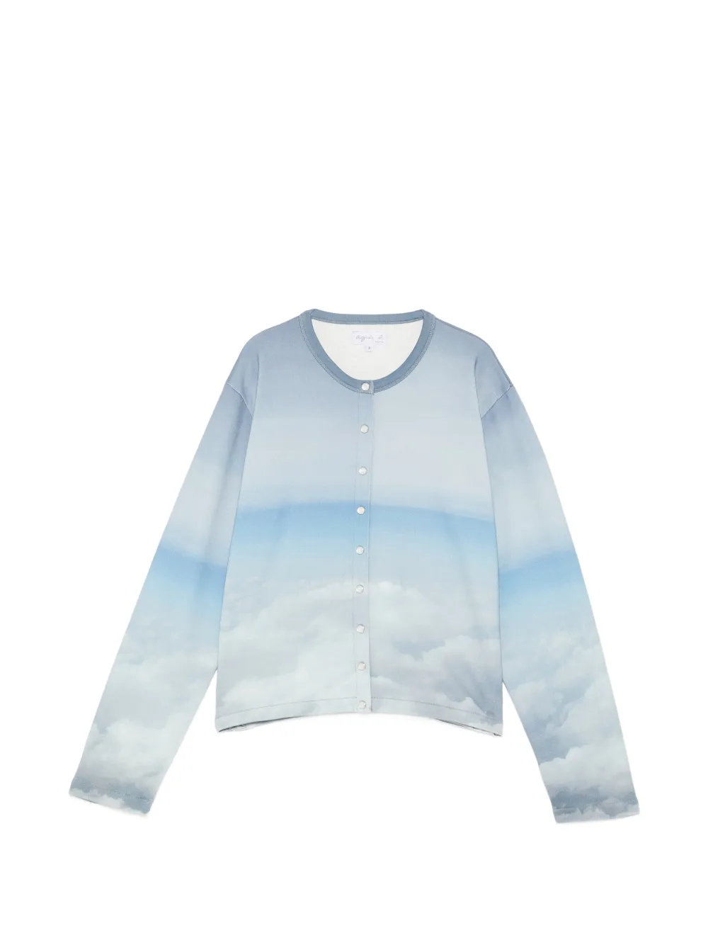 agnès b. photo-printed cardigan - Blue